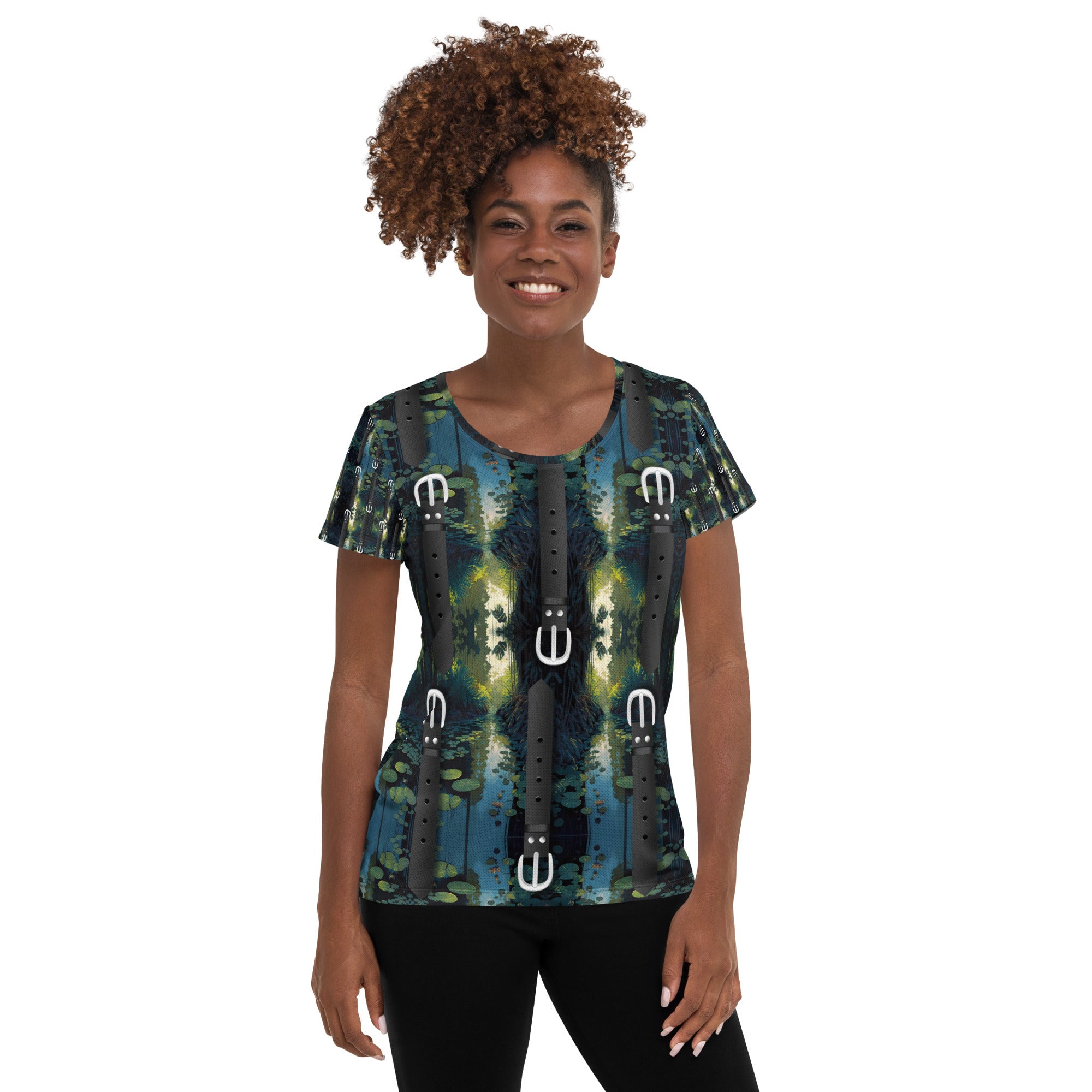 All-Over Print Women's Athletic T-shirt in Eye Colors