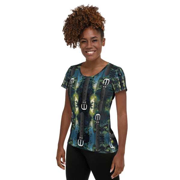 All-Over Print Women's Athletic T-shirt in Eye Colors