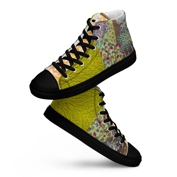 Men’s high top canvas shoes in eye colors