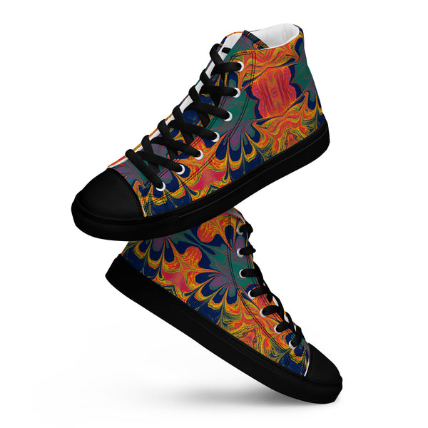 Men’s high top canvas shoes in eye colors