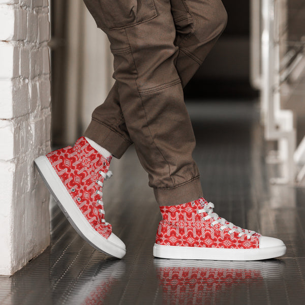 Men’s high top canvas shoes in eye colors