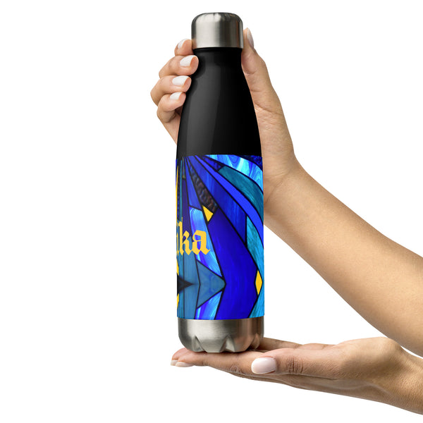 Stainless steel water bottle in eye colors