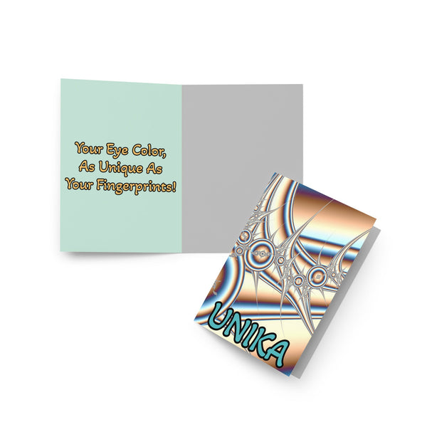 Greeting card in eye colors